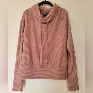 Saturday Sunday Anthropologie pink cowl neck sweater Women's M